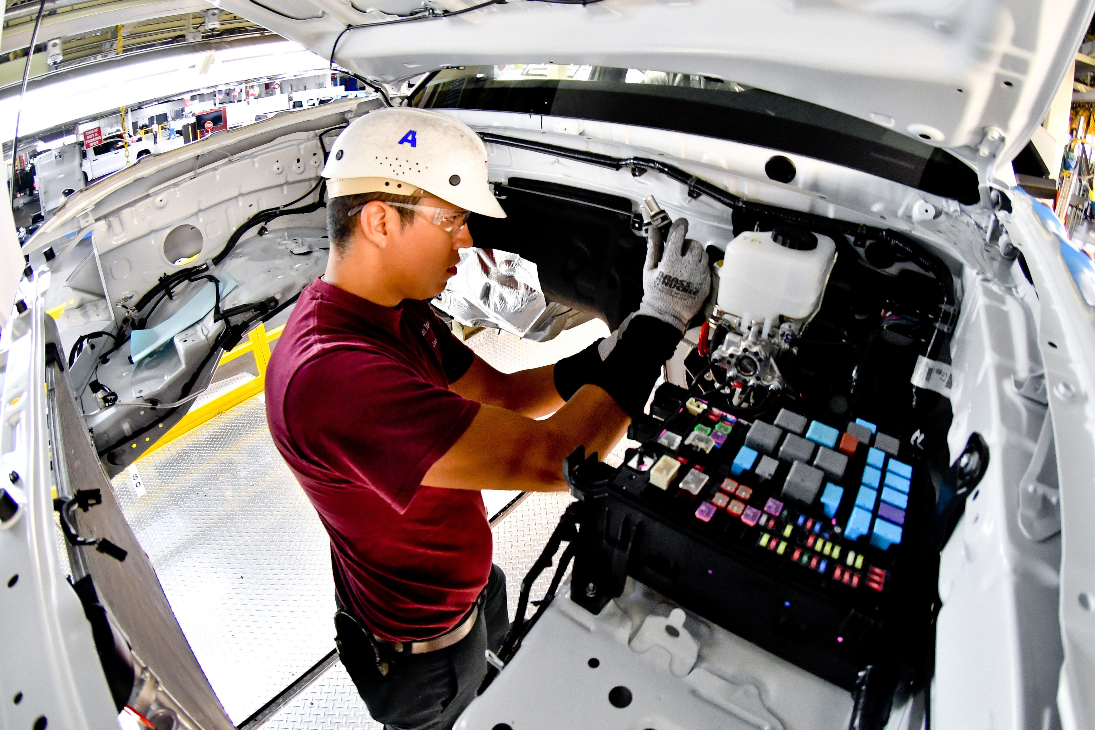 worker at toyota plant